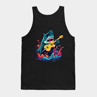 Shark Playing Violin Tank Top